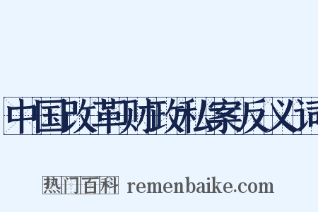 中国改革财政私案反义词是什么意思的图片
